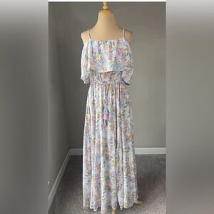 NWOT *A Beautiful Soul* Coastal-ChicFloral Flowy Airy Maxi Dress Sz XL
